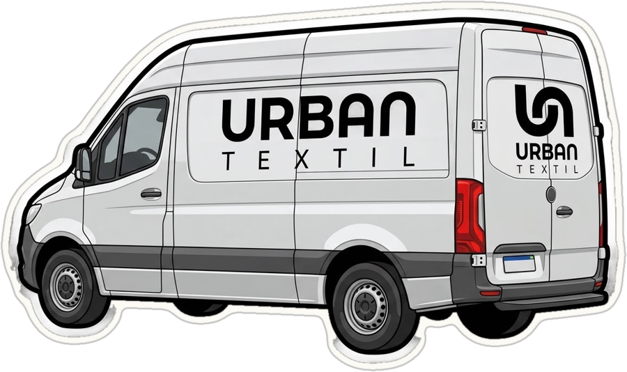 Sticker: camioneta de reparto Urban Textil
