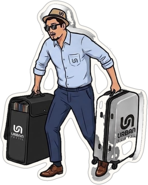 Sticker: viajero con valijas Urban Textil